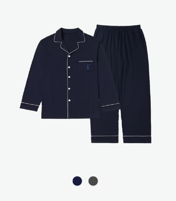 棉氨刺繡家居服男款