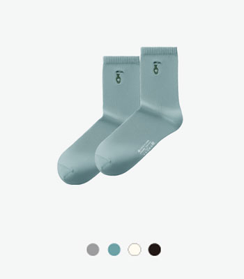 刺繡中筒襪男款